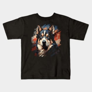 Patriotic Siberian Husky Kids T-Shirt